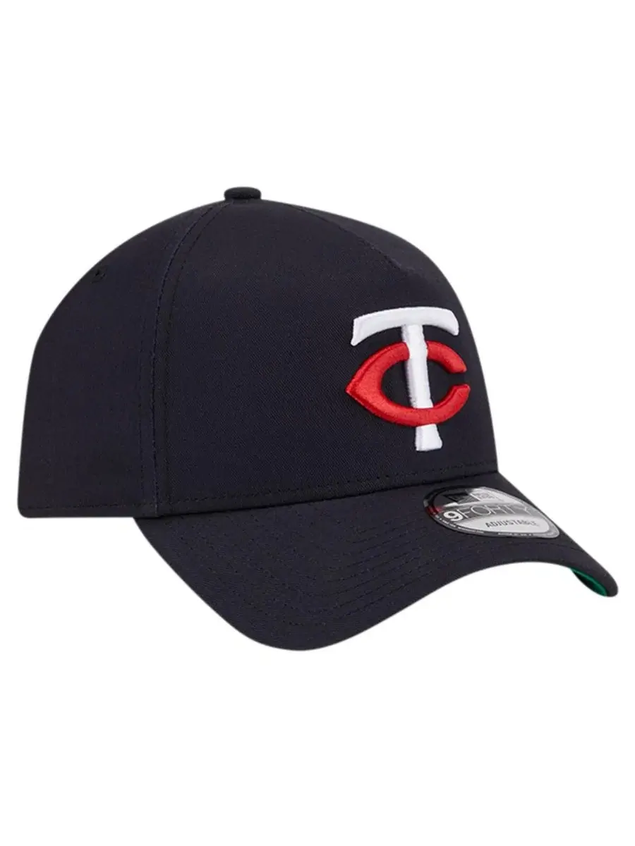 Мужская регулируемая кепка A-Frame 9Forty в темно-синих цветах команды Minnesota Twins New Era — изображение 2 из 4