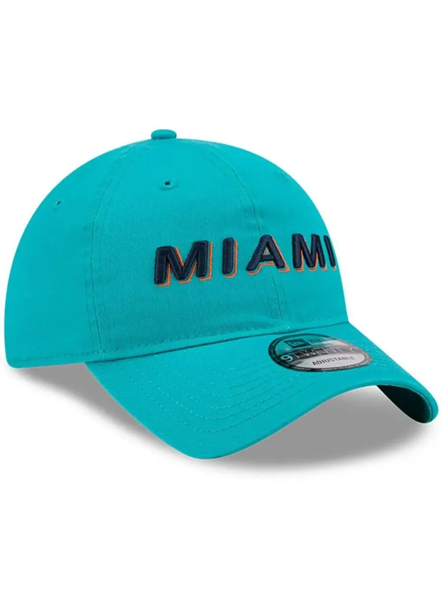 Мужская регулируемая кепка Aqua Miami Dolphins 2025 Rivalries Collection Team 9TWENTY New Era — изображение 2 из 5, голубой