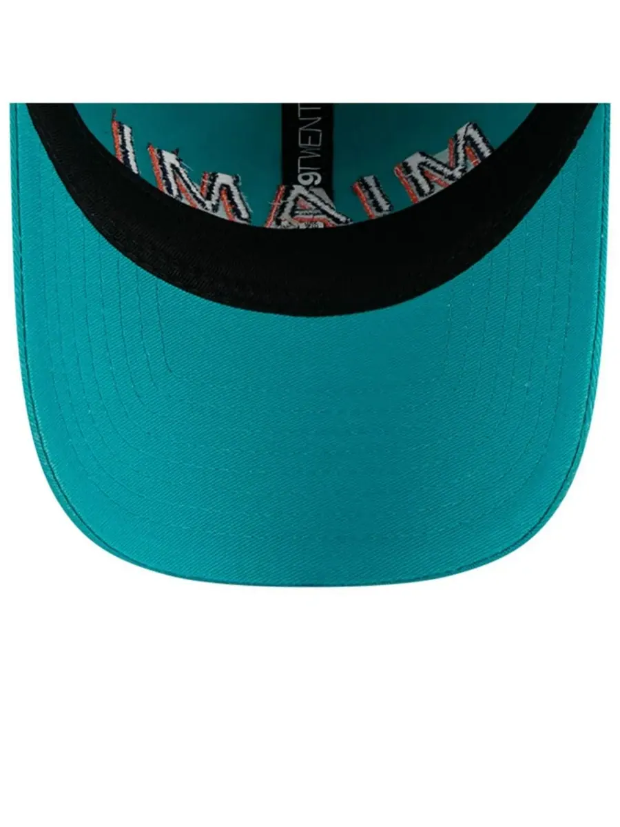 Мужская регулируемая кепка Aqua Miami Dolphins 2025 Rivalries Collection Team 9TWENTY New Era — изображение 3 из 5, голубой
