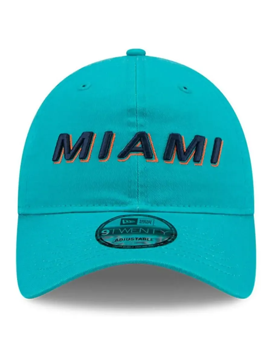 Мужская регулируемая кепка Aqua Miami Dolphins 2025 Rivalries Collection Team 9TWENTY New Era — изображение 5 из 5, голубой