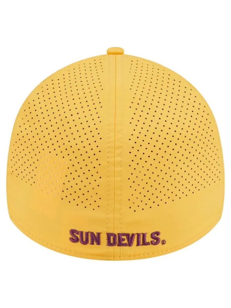 Мужская золотая кепка Arizona State Sun Devils Rope 39THIRTY Flex Hat New Era — изображение 2 из 5, золото