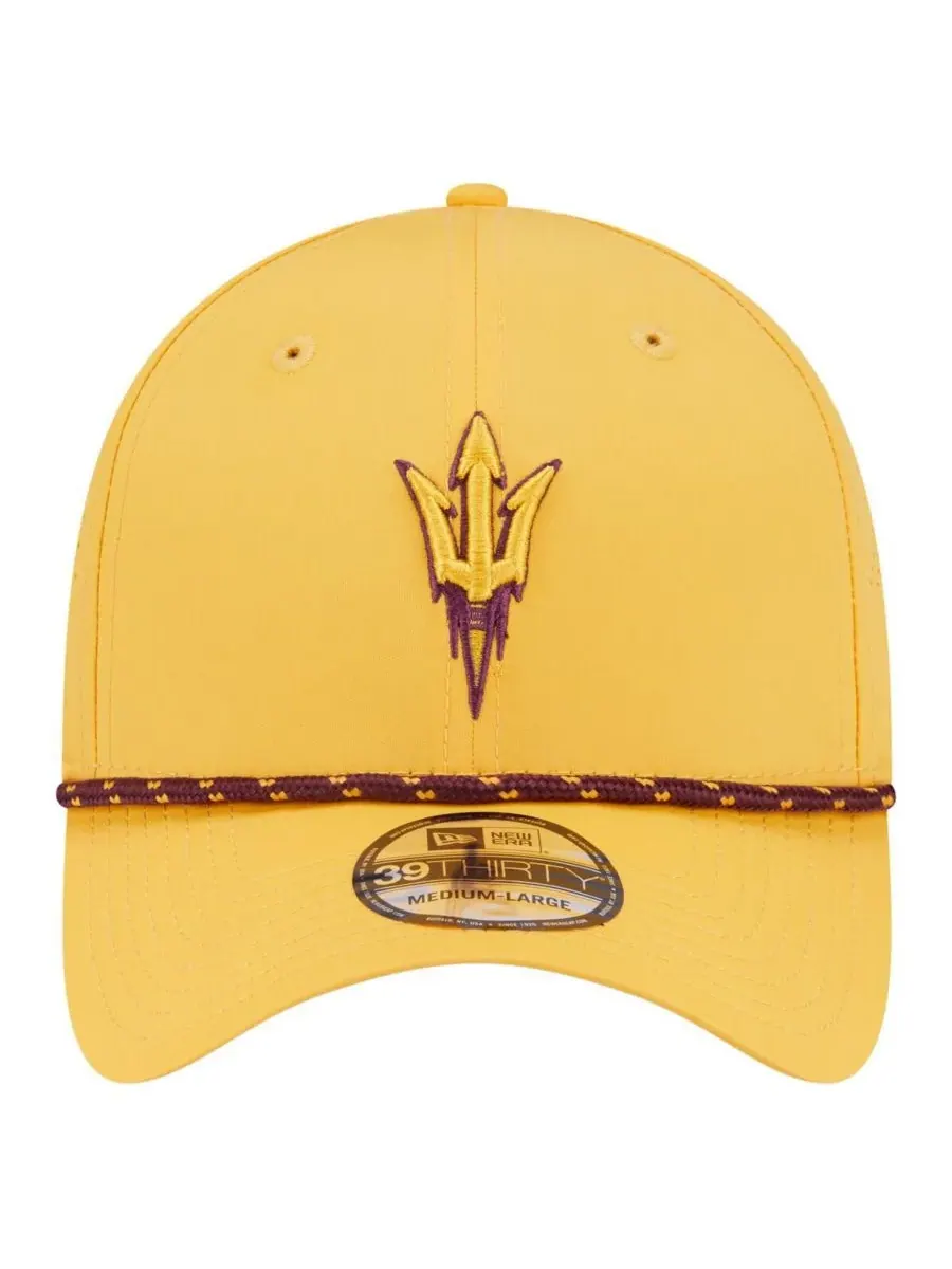 Мужская золотая кепка Arizona State Sun Devils Rope 39THIRTY Flex Hat New Era — изображение 5 из 5, золото