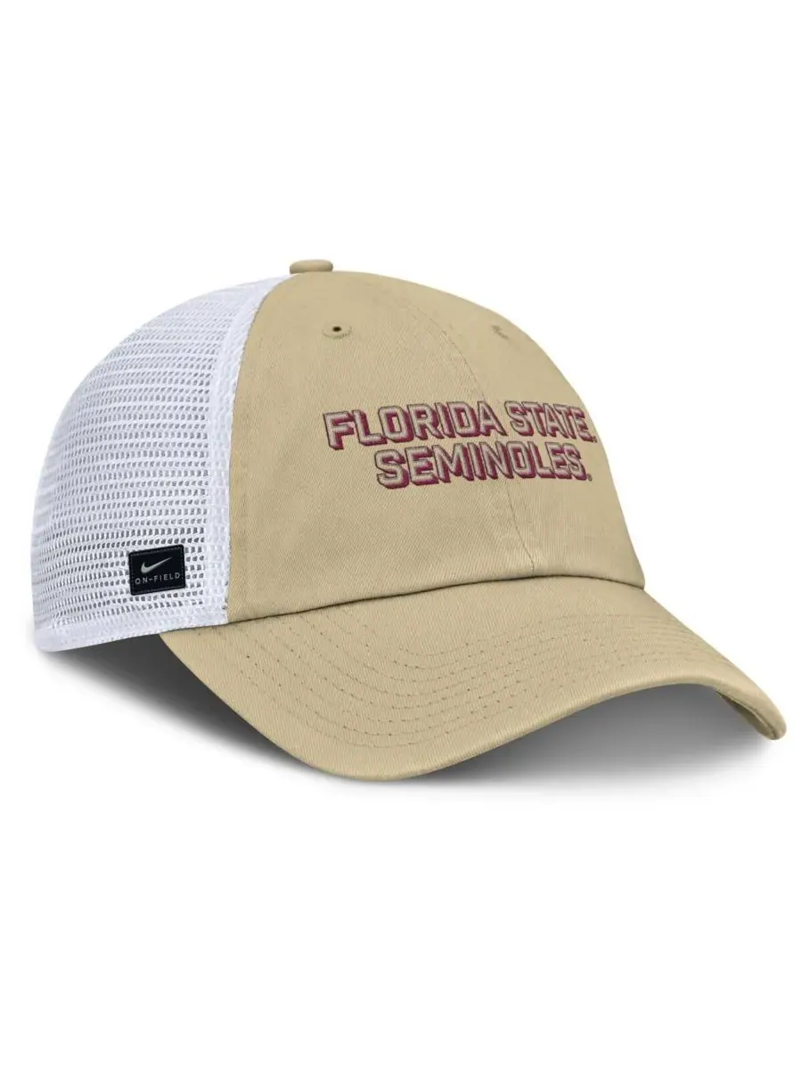 Nike Мужская регулируемая бейсболка Vegas Gold Florida State Seminoles 2025 Gameday On-Field Club — изображение 3 из 4