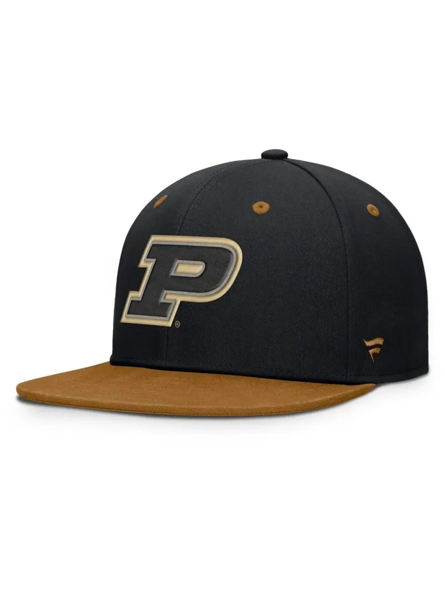 Fanatics Мужская черно-коричневая кепка Purdue Boilermakers NoBo Fitted Hat — изображение 1 из 4, черный коричневый