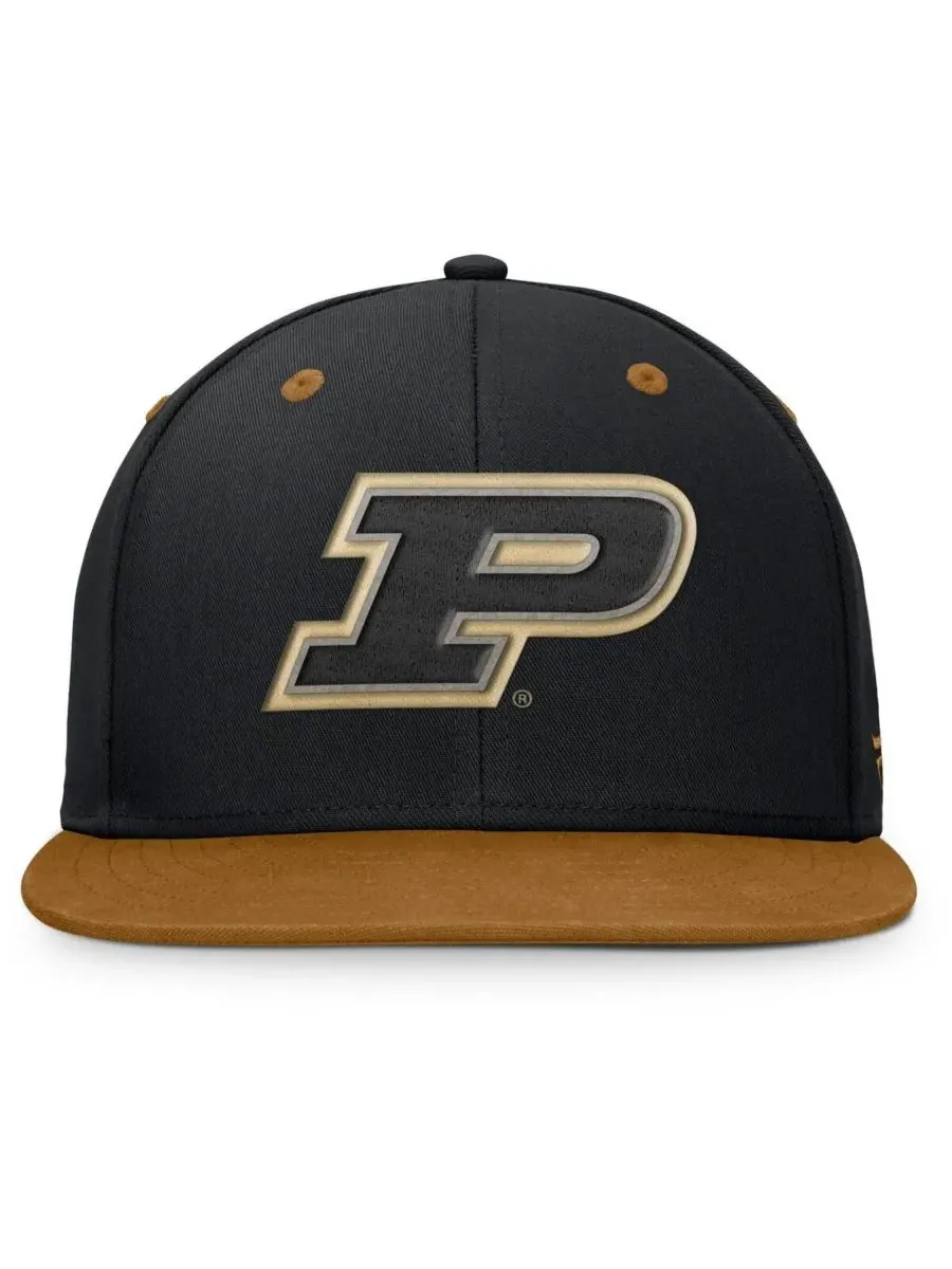 Fanatics Мужская черно-коричневая кепка Purdue Boilermakers NoBo Fitted Hat — изображение 2 из 4, черный коричневый