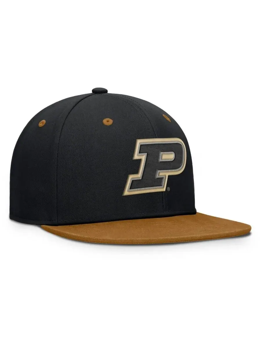 Fanatics Мужская черно-коричневая кепка Purdue Boilermakers NoBo Fitted Hat — изображение 3 из 4, черный коричневый