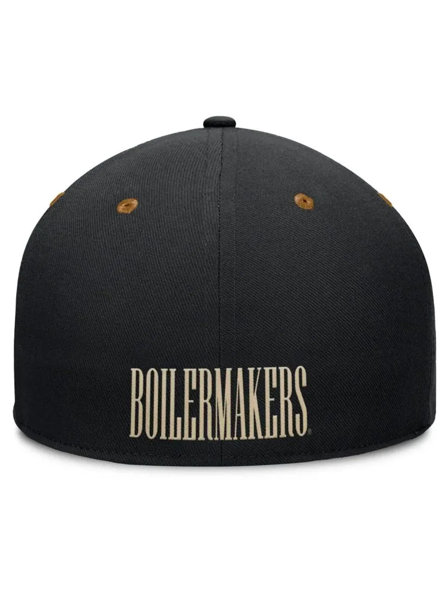 Fanatics Мужская черно-коричневая кепка Purdue Boilermakers NoBo Fitted Hat — изображение 4 из 4, черный коричневый