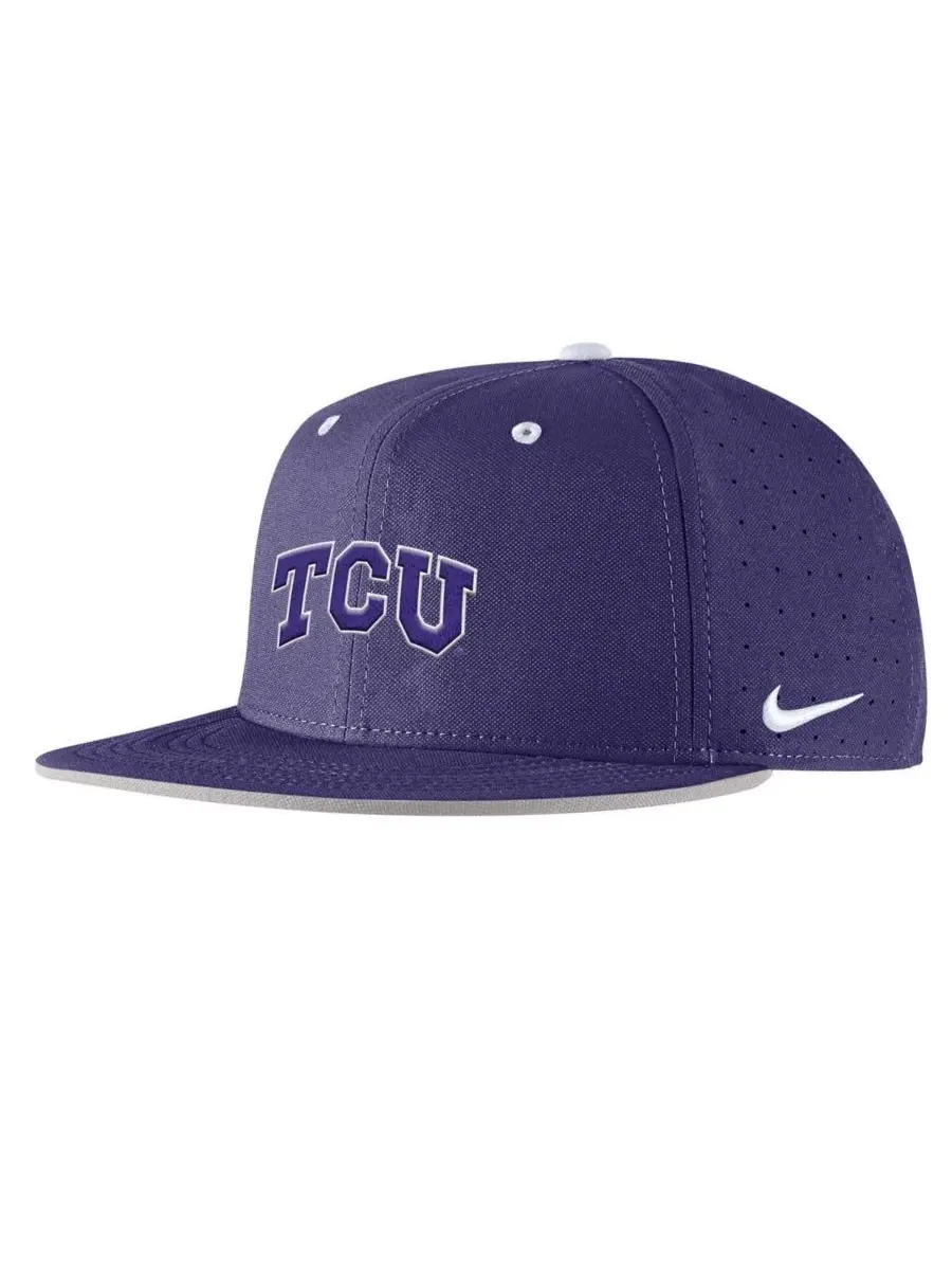 Nike Мужская фиолетовая бейсболка TCU Horned Frogs On-Field True Performance — изображение 1 из 3, фиолетовый