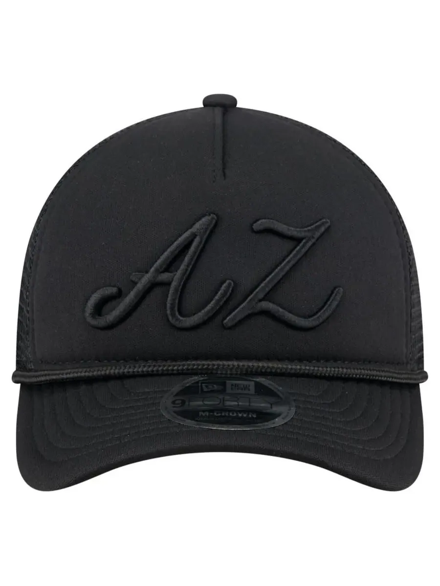 New Era Мужская черная регулируемая кепка-тракер Arizona Diamondbacks City Initial 9FORTY A-Frame — изображение 2 из 5