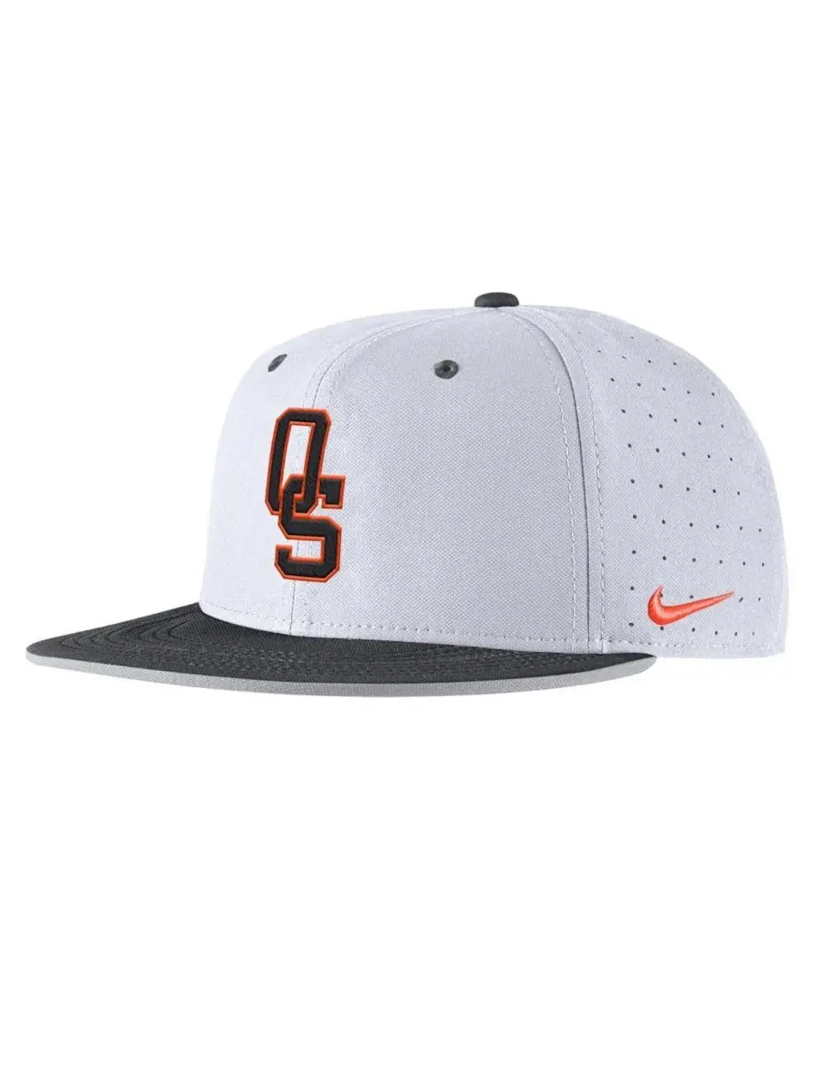 Nike Мужская белая бейсболка Oklahoma State Cowboys On-Field True Performance — изображение 1 из 2, белый
