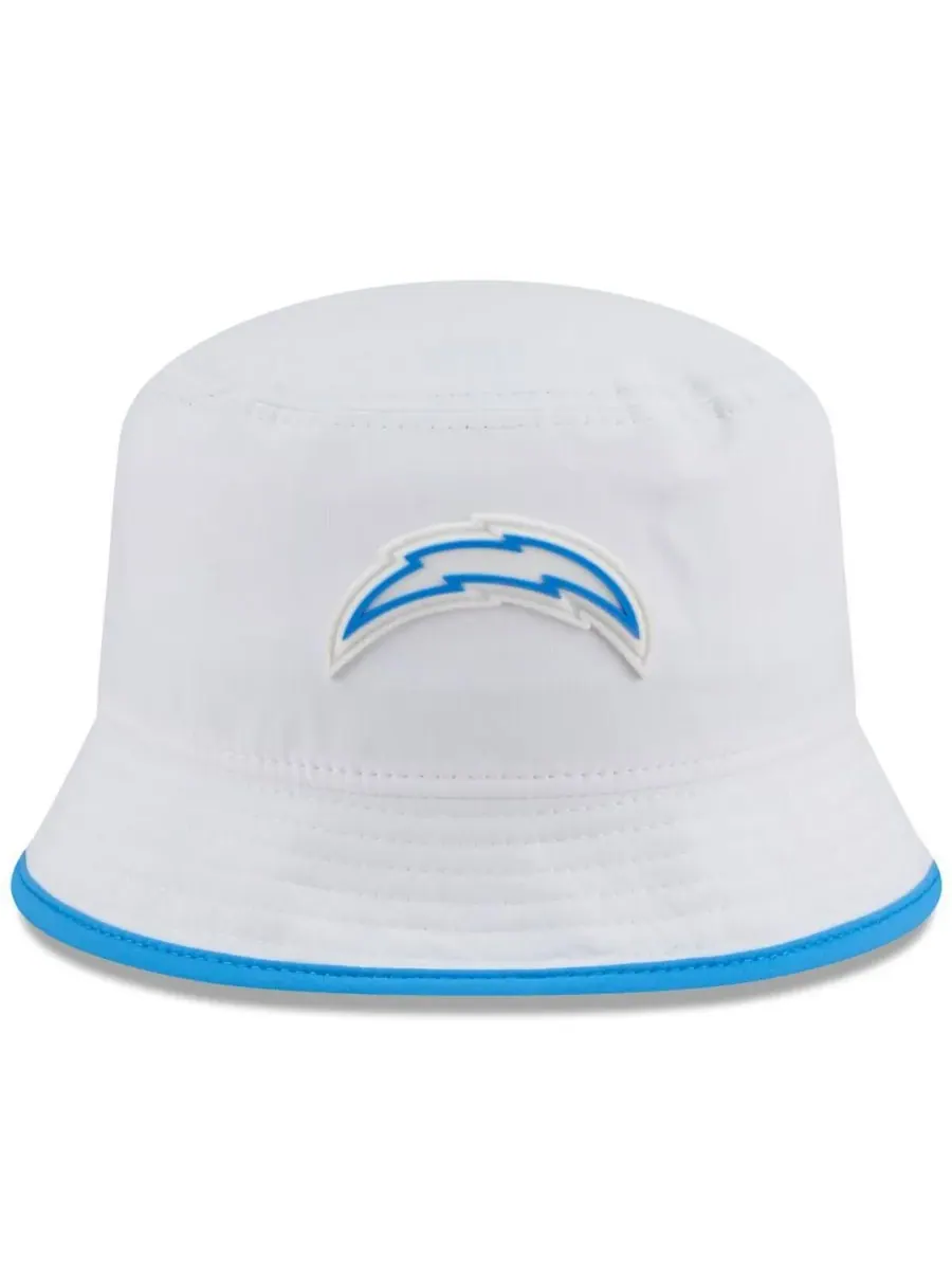 New Era Мужская белая панама Los Angeles Chargers 2025 NFL Training Camp Stretch Bucket — изображение 2 из 5, белый