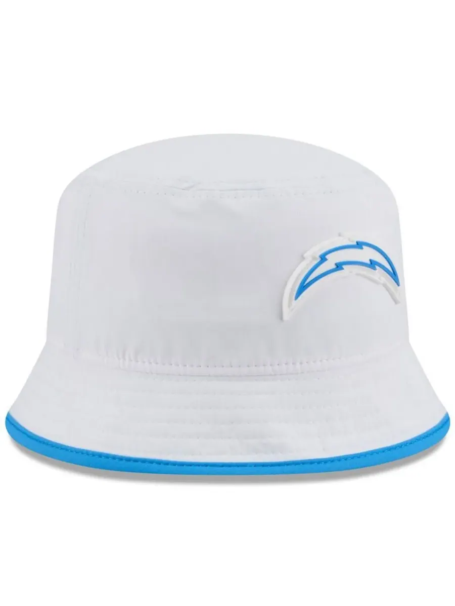 New Era Мужская белая панама Los Angeles Chargers 2025 NFL Training Camp Stretch Bucket — изображение 3 из 5, белый