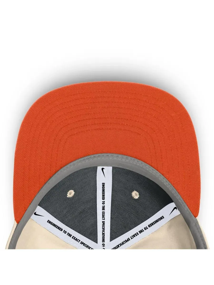 Мужская бейсболка Natural Clemson Tigers Primetime True Performance Fitted Hat Nike — изображение 4 из 5, прозрачный