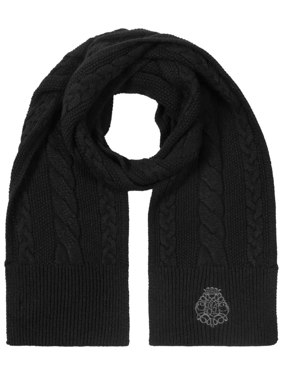Шарф с кабельным узором и вышивкой Direct Embroidery Cable Scarf Lauren Ralph Lauren