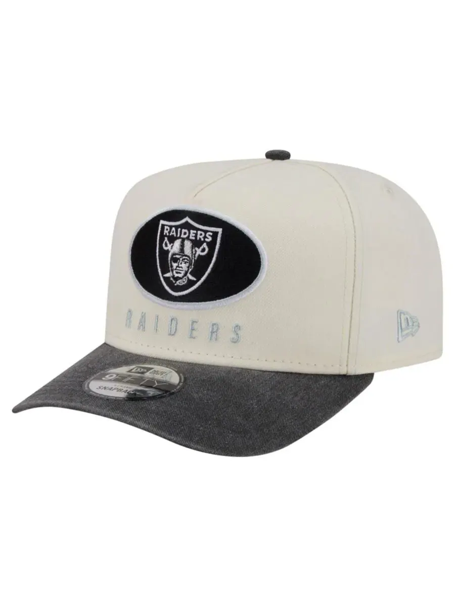 Кепка-снэпбек New Era Las Vegas Raiders Washed A-Frame 9FIFTY — изображение 1 из 5, кремовый черный
