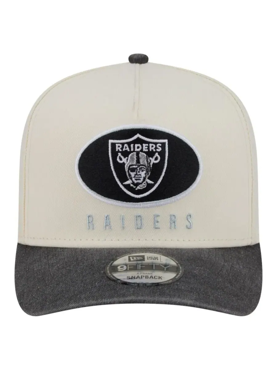 Кепка-снэпбек New Era Las Vegas Raiders Washed A-Frame 9FIFTY — изображение 5 из 5, кремовый черный