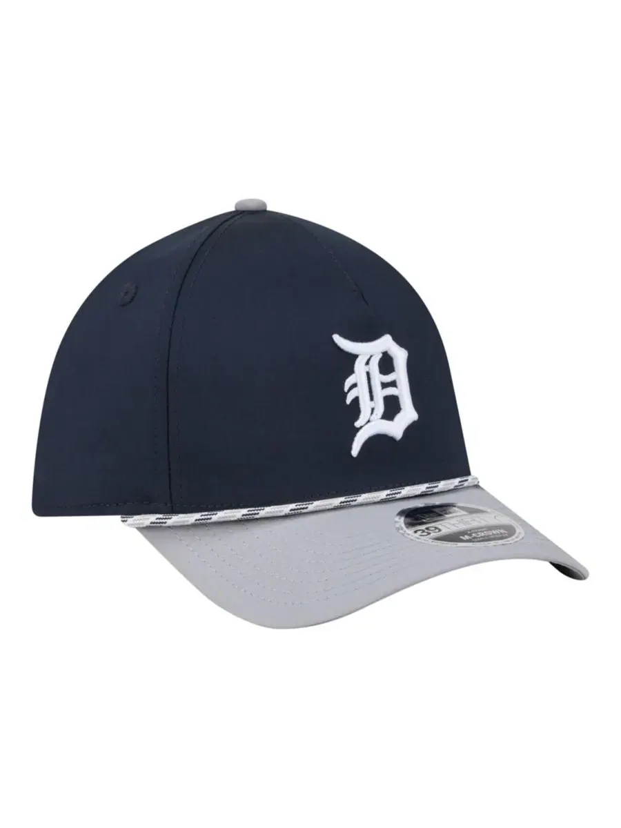 Бейсболка New Era Detroit Tigers Rope M-Crown A-Frame 39THIRTY Flex — изображение 4 из 5, темно-синий серый