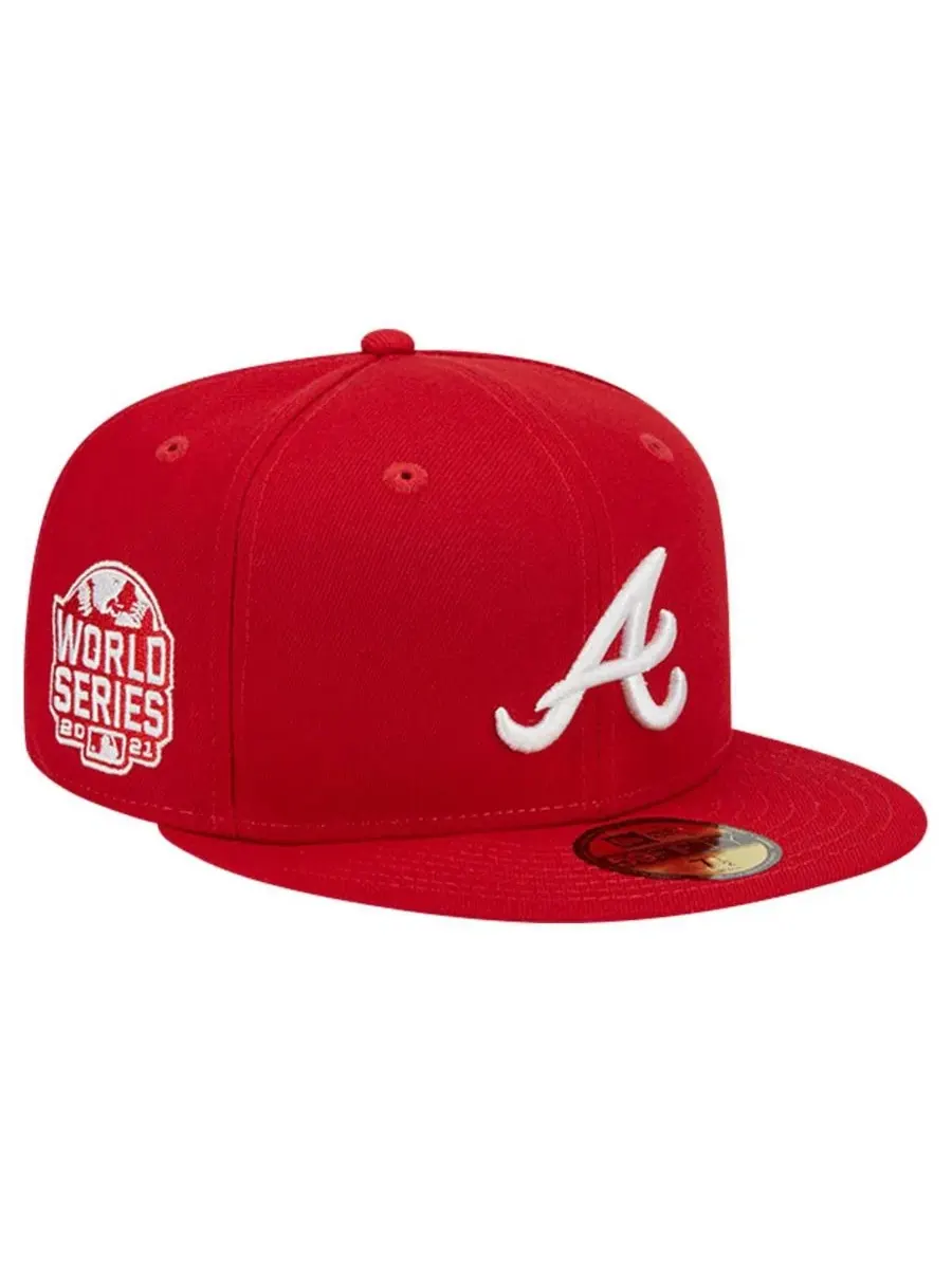 Бейсболка с вышивкой Atlanta Braves New Era — изображение 1 из 4, красный