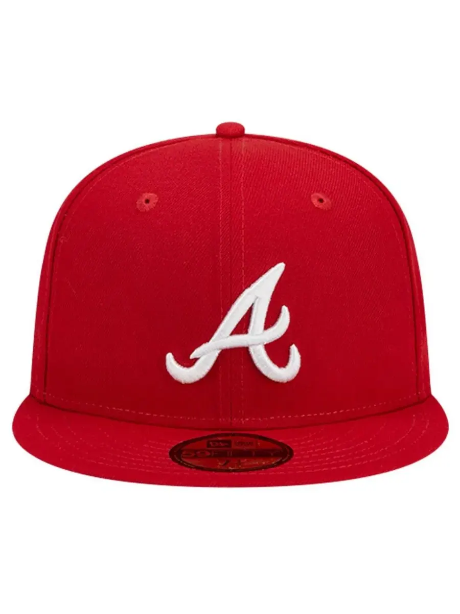 Бейсболка с вышивкой Atlanta Braves New Era — изображение 4 из 4, красный