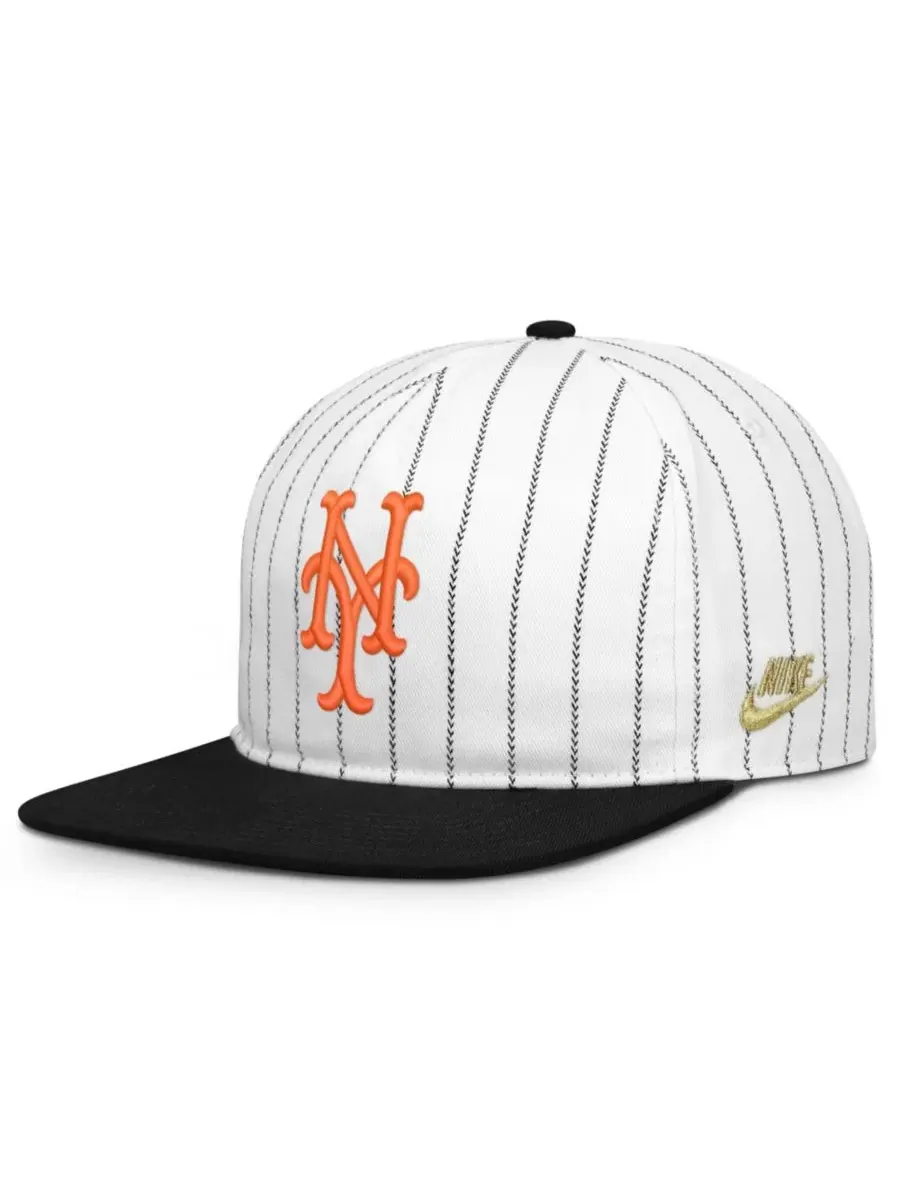 Бейсболка New York Mets Cooperstown Collection Pro Nike — изображение 1 из 4, белый черный