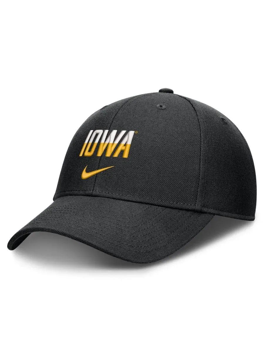 Бейсболка с вышивкой Iowa Hawkeyes Nike — изображение 1 из 4, черный