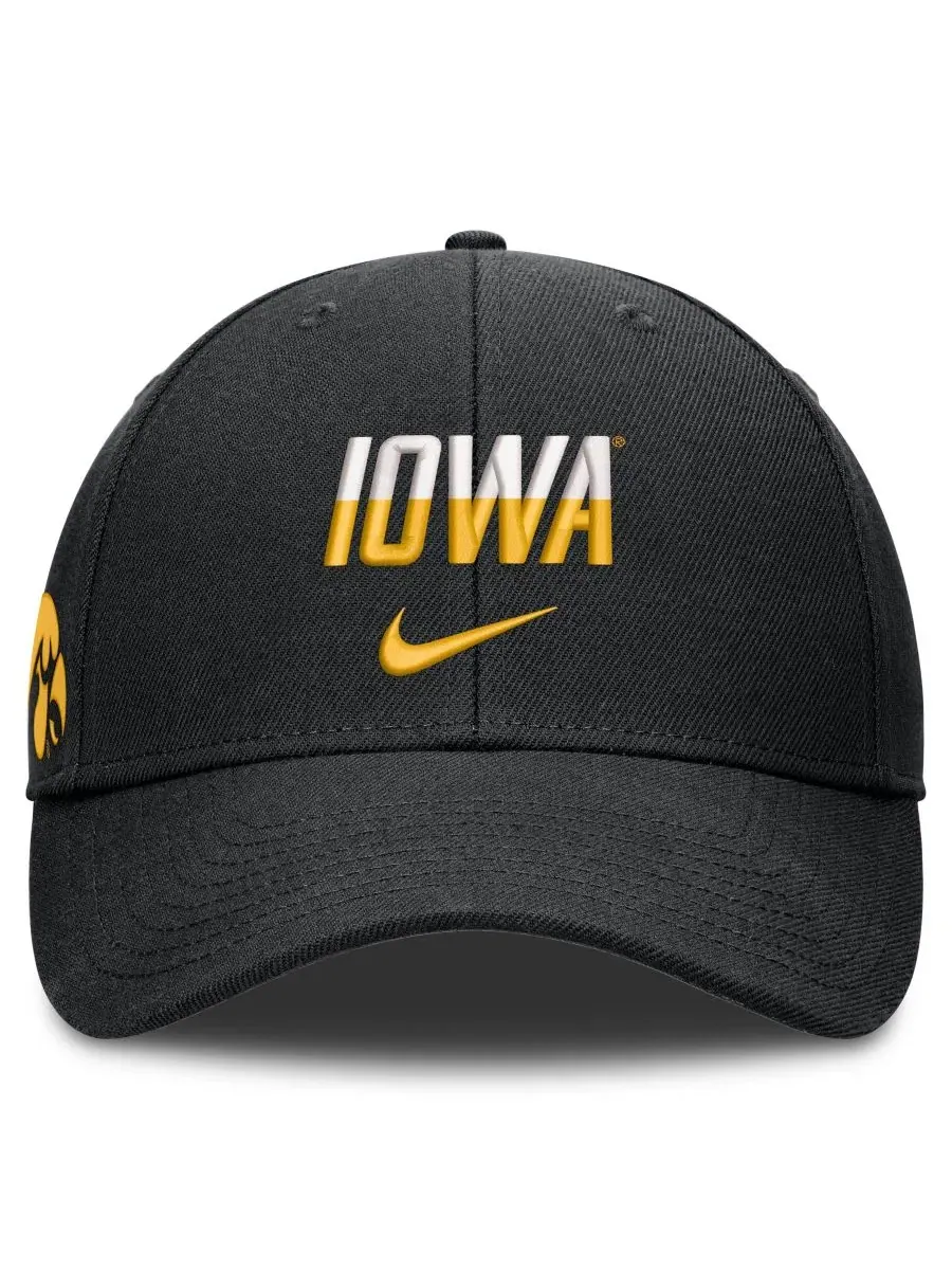 Бейсболка с вышивкой Iowa Hawkeyes Nike — изображение 2 из 4, черный