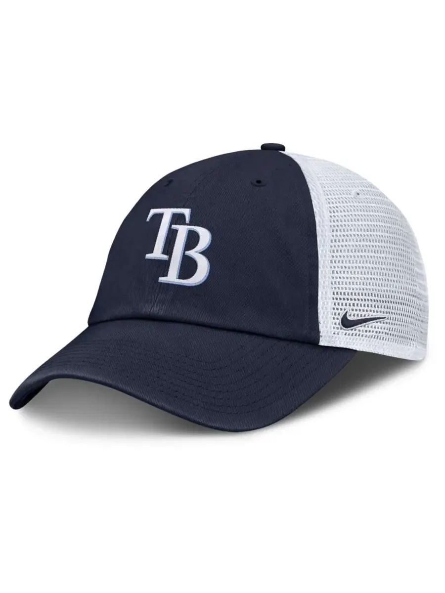 Бейсболка Nike Club Trucker с вышивкой — изображение 1 из 4, темно-синий белый