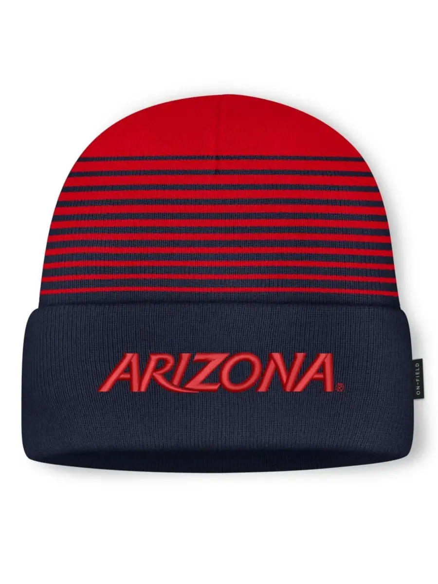 Вязаная шапка с козырьком Arizona Wildcats On-Field Utility Nike — изображение 1 из 2, темно-синий красный