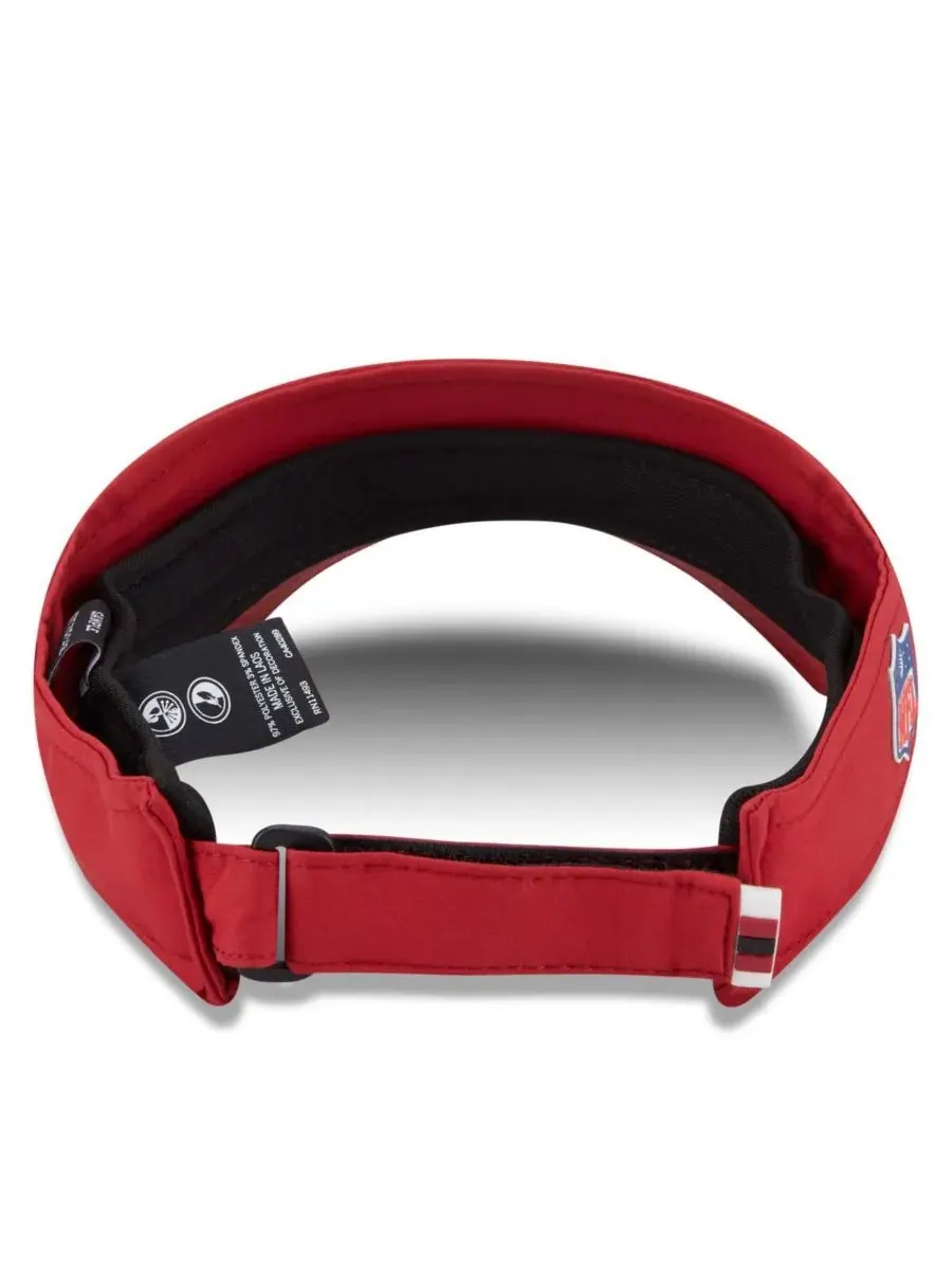 Мужская бейсболка-козырек "Кардиналс" Arizona Cardinals 2025 Sideline Visor Hat New Era — изображение 3 из 5, красный