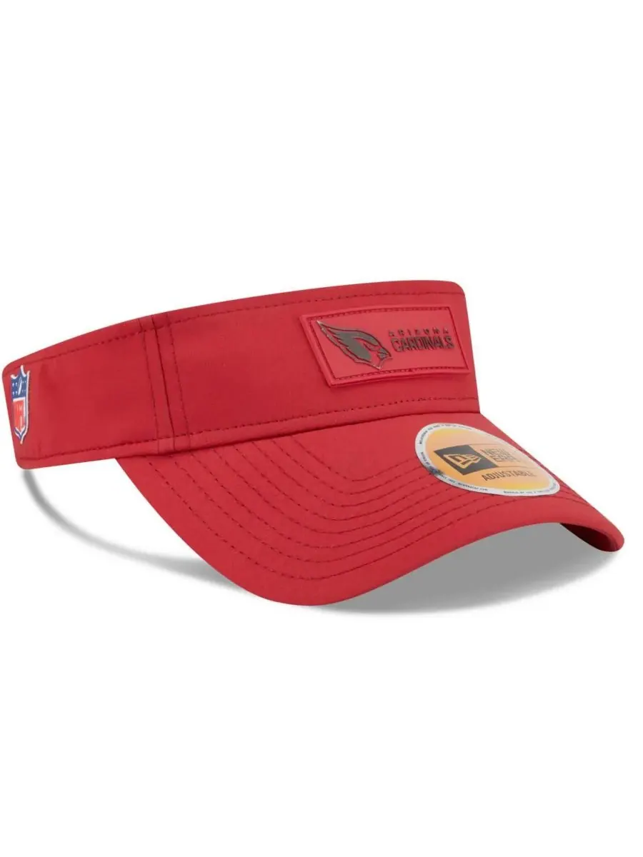 Мужская бейсболка-козырек "Кардиналс" Arizona Cardinals 2025 Sideline Visor Hat New Era — изображение 5 из 5, красный