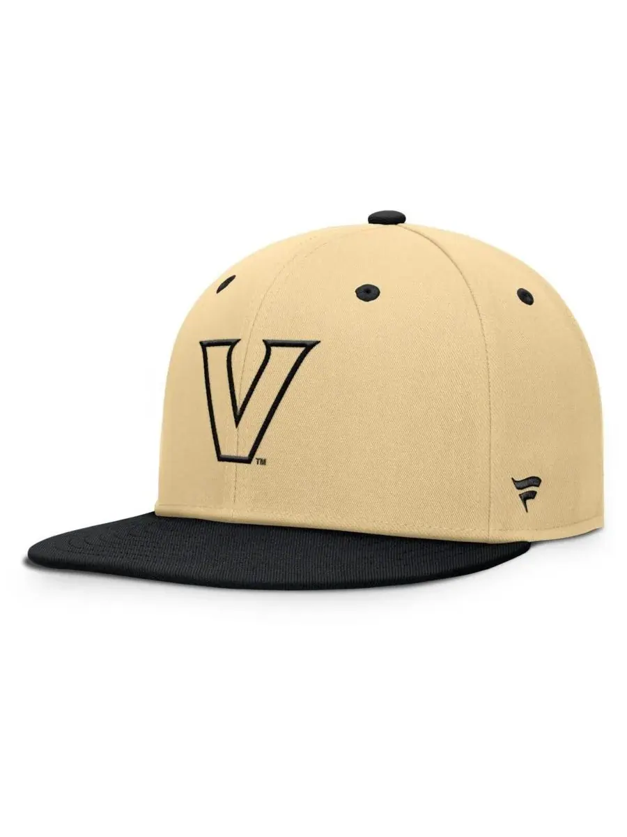 Fanatics Мужская золотисто-черная бейсболка Vanderbilt Commodores Balance Fitted Hat — изображение 1 из 4, хаки черный