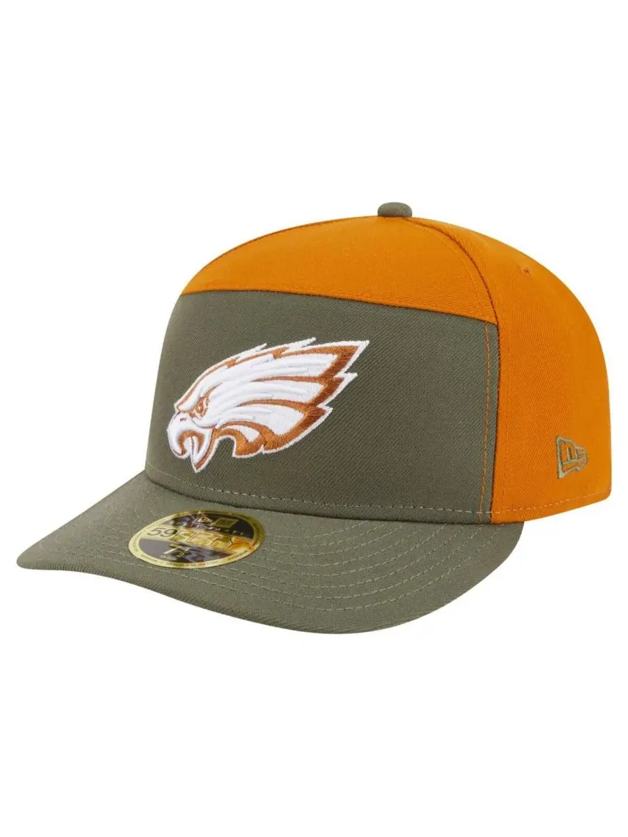 New Era Мужская кепка Philadelphia Eagles в двухцветной расцветке Olive/Brown с раздельными — изображение 1 из 5
