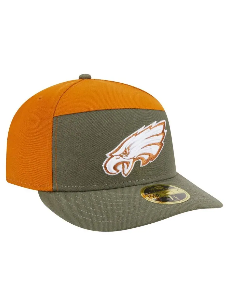 New Era Мужская кепка Philadelphia Eagles в двухцветной расцветке Olive/Brown с раздельными — изображение 3 из 5
