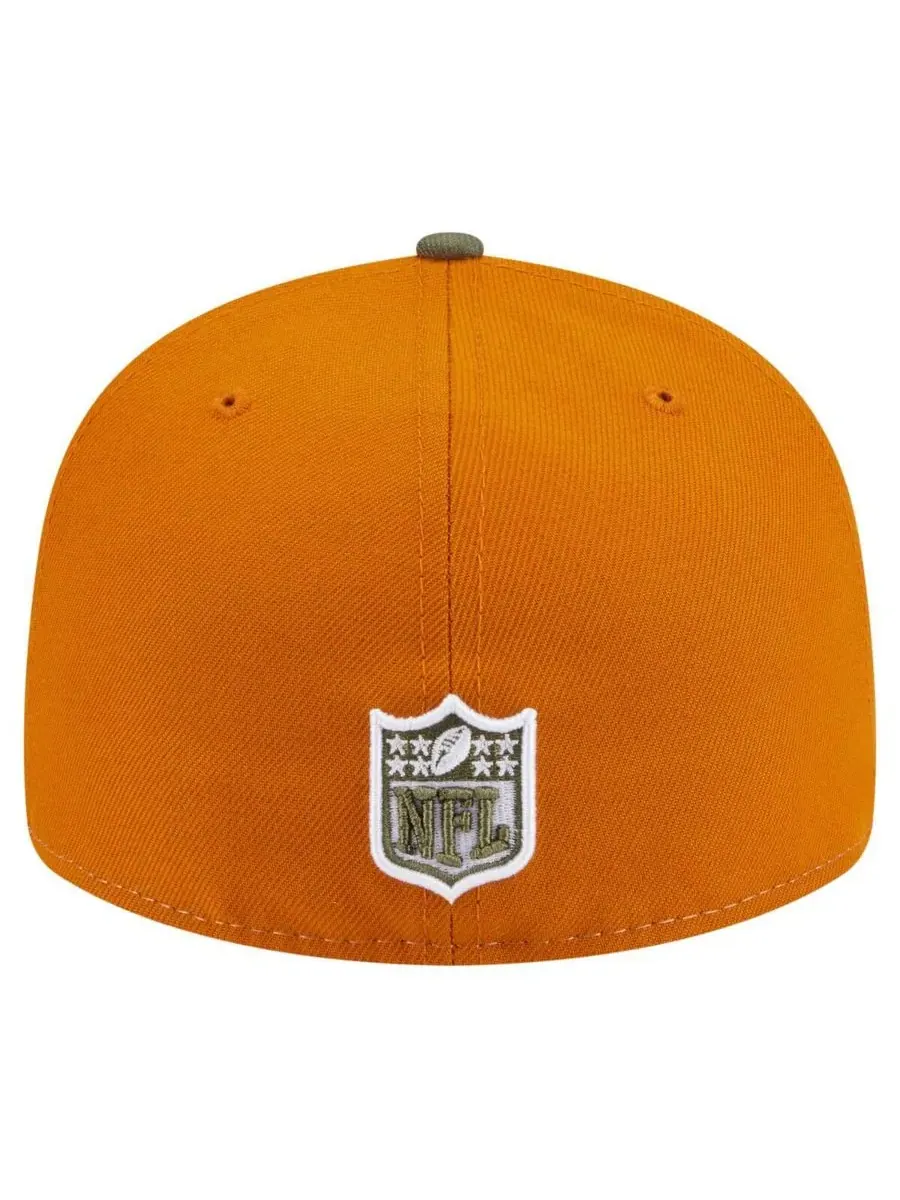New Era Мужская кепка Philadelphia Eagles в двухцветной расцветке Olive/Brown с раздельными — изображение 4 из 5