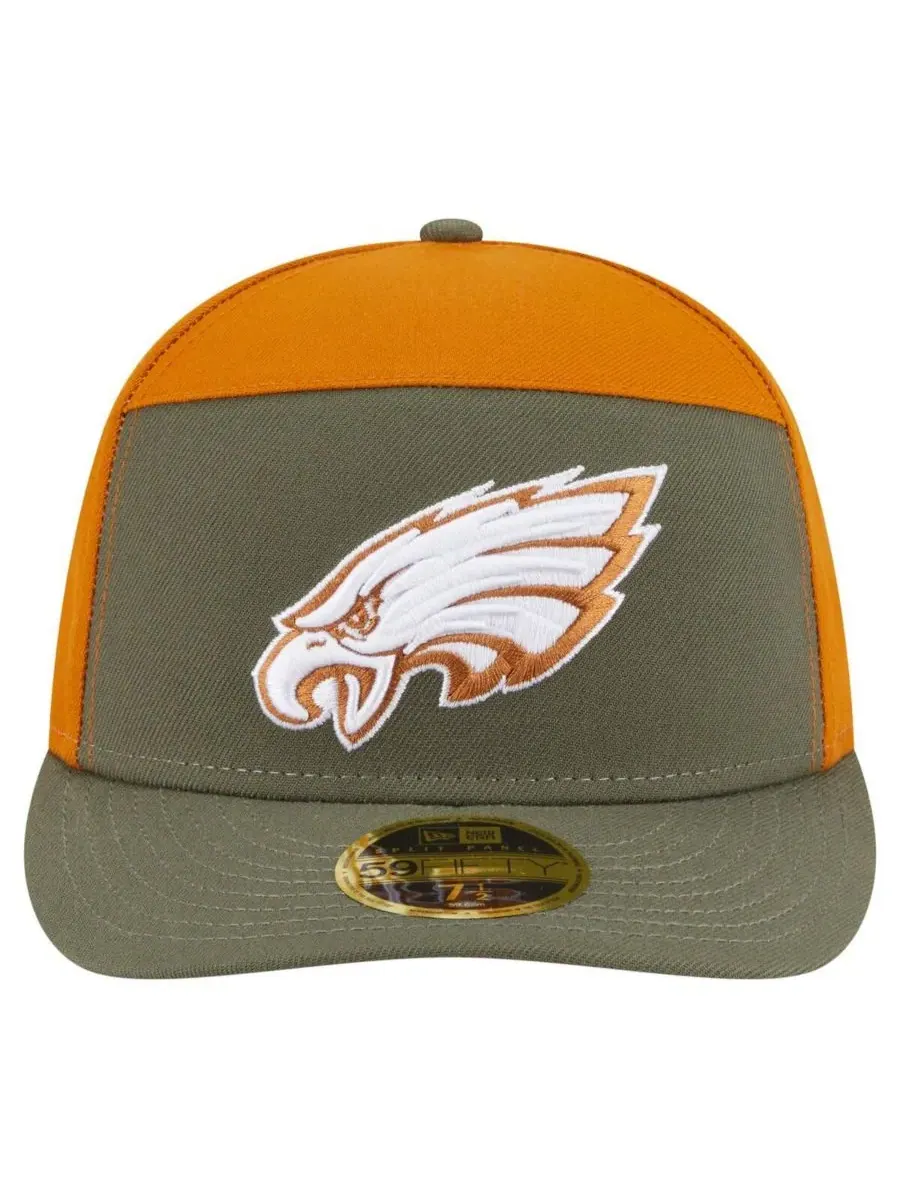 New Era Мужская кепка Philadelphia Eagles в двухцветной расцветке Olive/Brown с раздельными — изображение 5 из 5