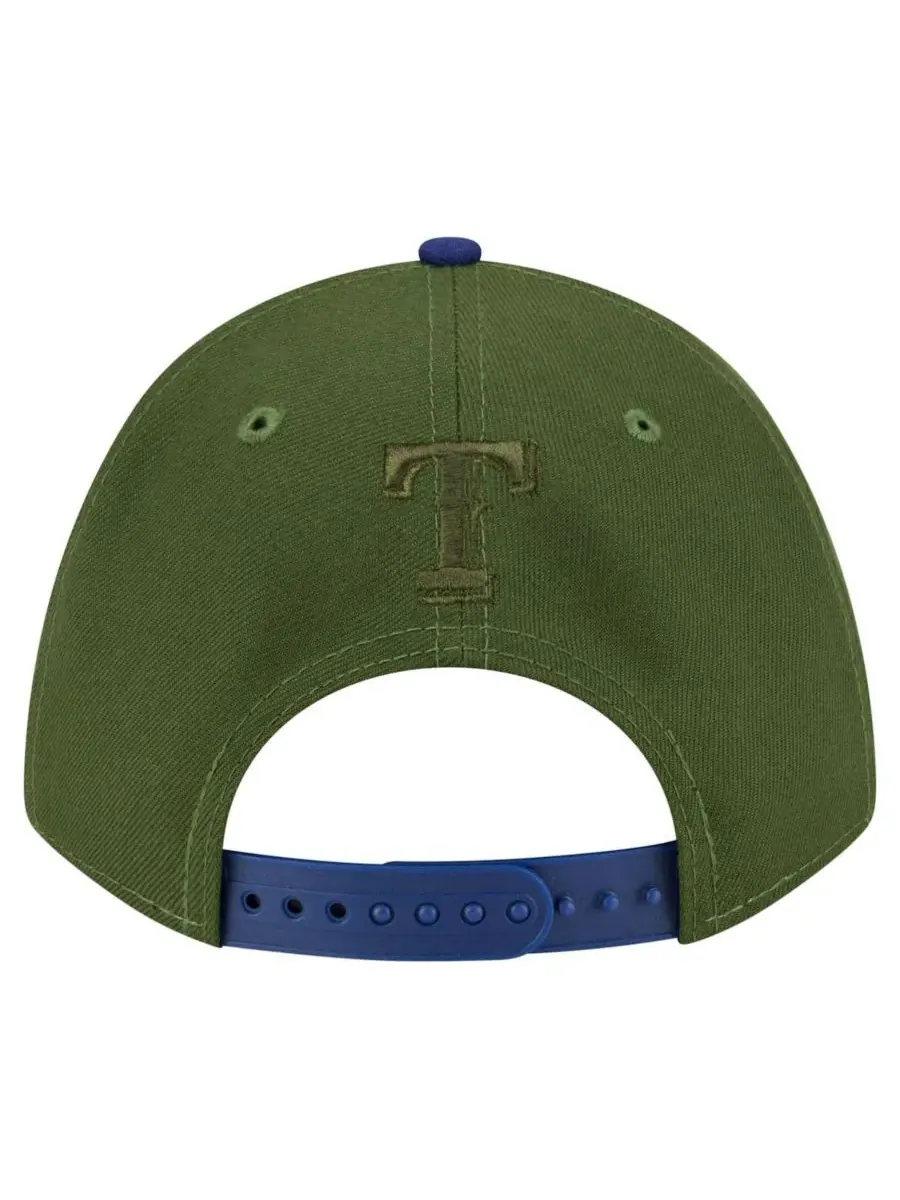 New Era Мужская темно-зеленая регулируемая бейсболка Texas Rangers City Feature 9Forty A-Frame — изображение 4 из 4