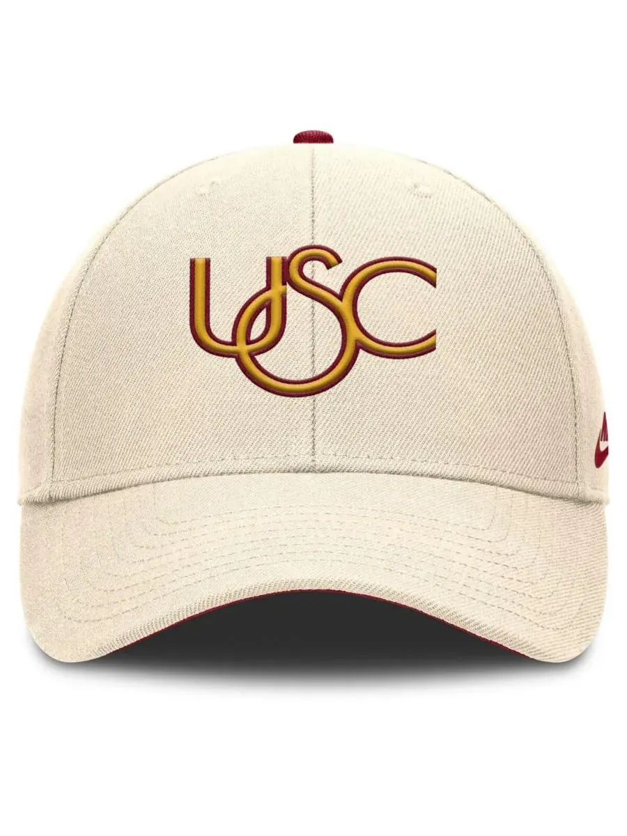 Nike Мужская регулируемая бейсболка USC Trojans Rise Legacy натурального цвета — изображение 2 из 4, прозрачный