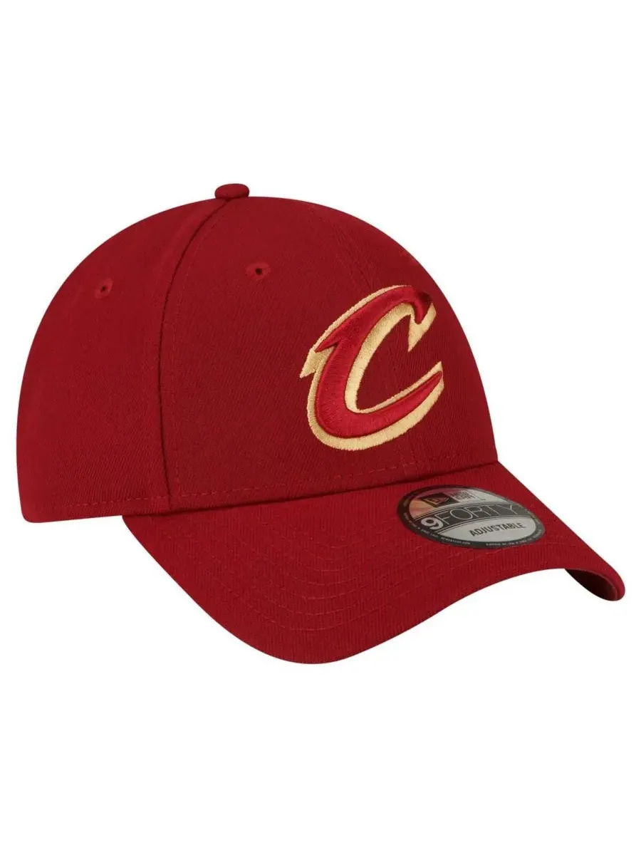 Мужская винная регулируемая кепка Cleveland Cavaliers The League 9FORTY New Era — изображение 3 из 4, красный