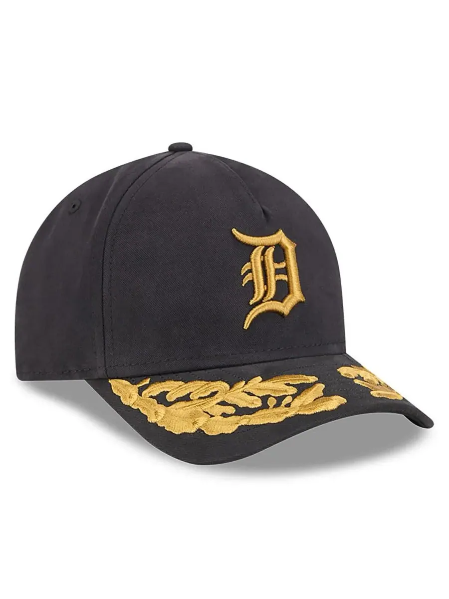 New Era Мужская черная регулируемая кепка Detroit Tigers A-Frame 9FORTY — изображение 2 из 4, черный