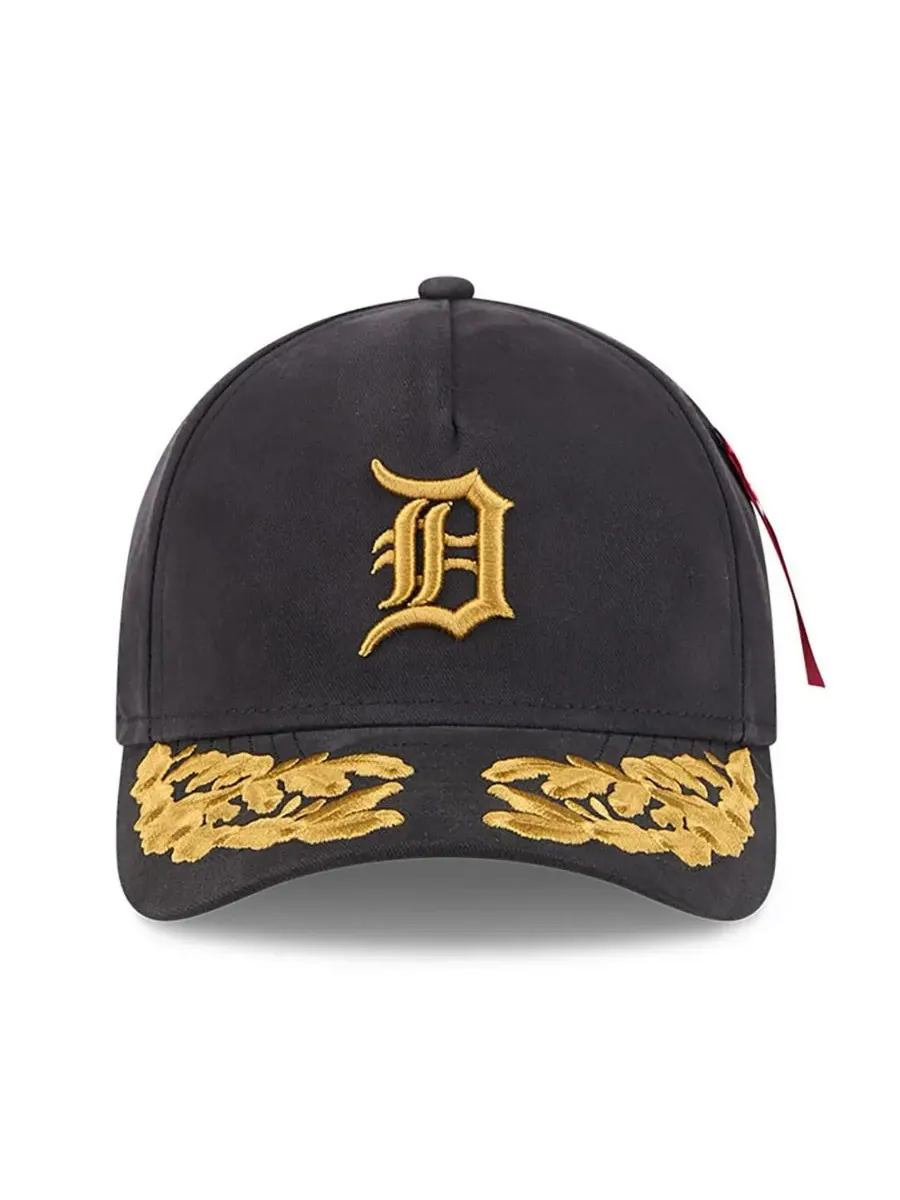 New Era Мужская черная регулируемая кепка Detroit Tigers A-Frame 9FORTY — изображение 4 из 4, черный