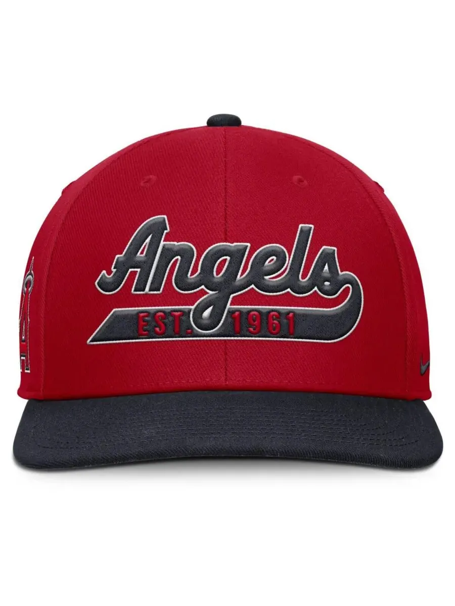 Nike Мужская красно-синяя бейсболка Los Angeles Angels Pro Performance Snapback — изображение 3 из 4, красный темно-синий