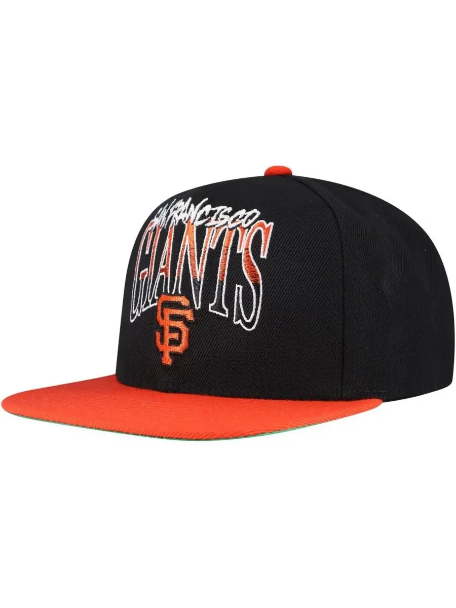 Mitchell & Ness Мужская черная кепка-снепбек San Francisco Giants Rise Up — изображение 1 из 4, черный