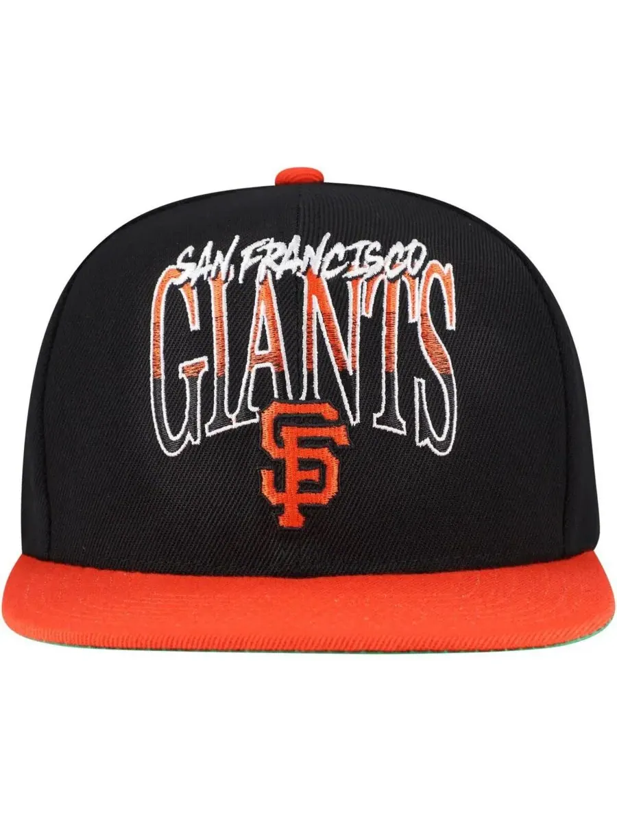 Mitchell & Ness Мужская черная кепка-снепбек San Francisco Giants Rise Up — изображение 2 из 4, черный
