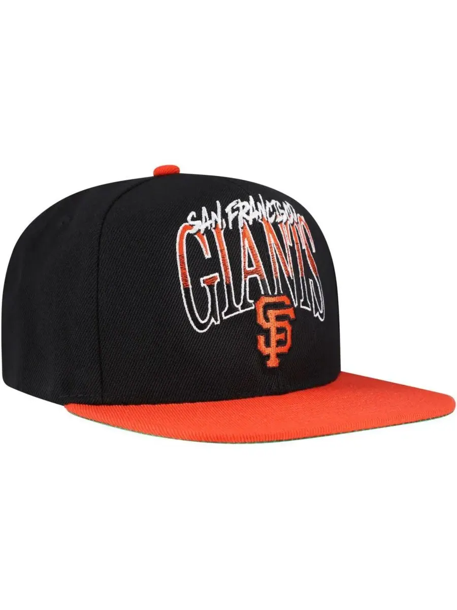 Mitchell & Ness Мужская черная кепка-снепбек San Francisco Giants Rise Up — изображение 3 из 4, черный