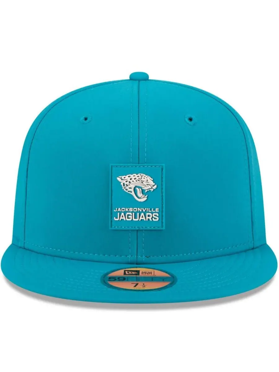 New Era Мужская бирюзовая кепка Jacksonville Jaguars 2025 Sideline 59FIFTY Fitted Hat — изображение 5 из 5, бирюзовый