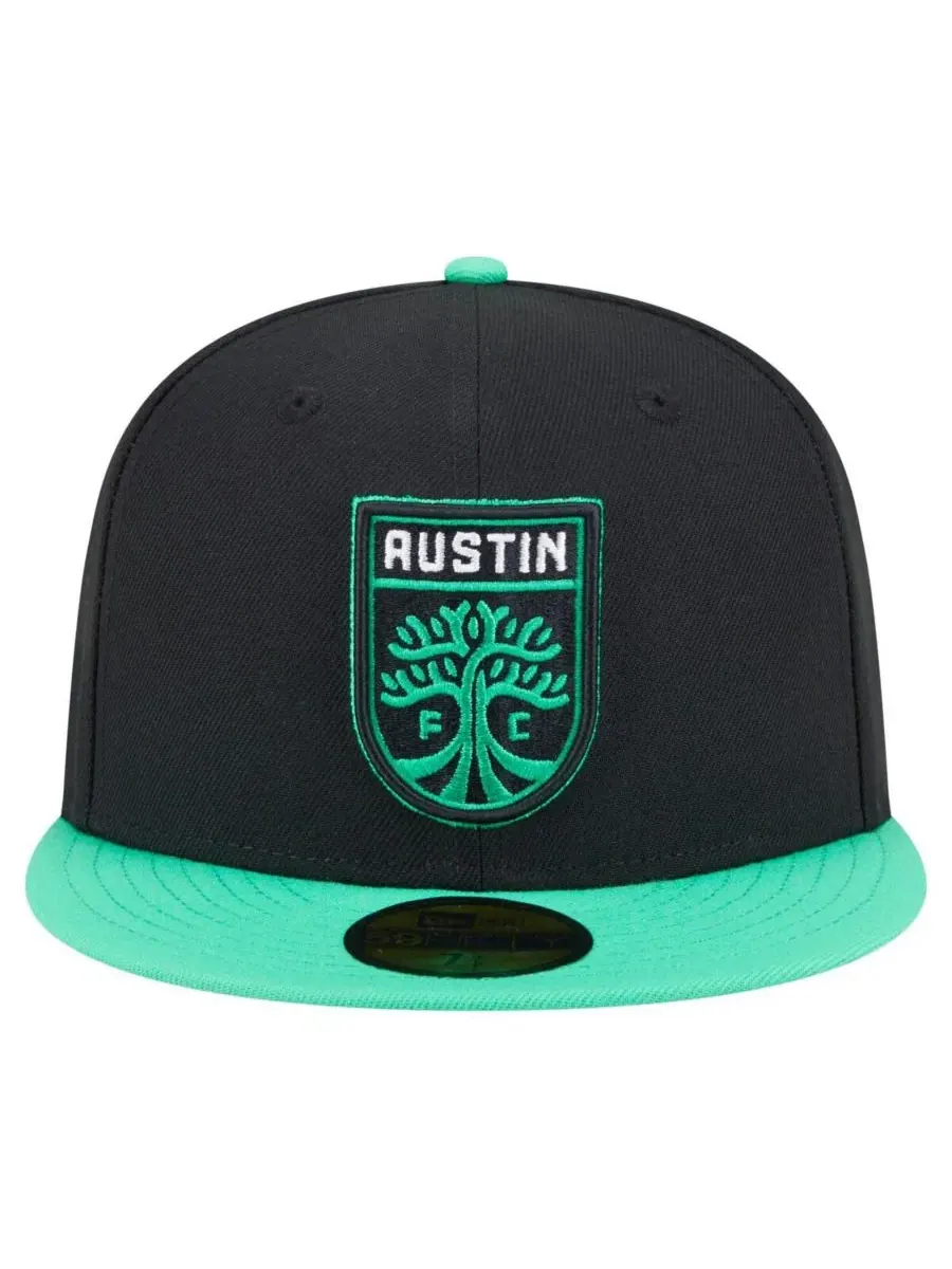 New Era Мужская черная кепка Austin FC 2025 Kickoff 59FIFTY — изображение 3 из 4, черный