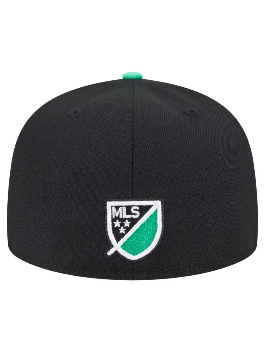 New Era Мужская черная кепка Austin FC 2025 Kickoff 59FIFTY — изображение 4 из 4, черный