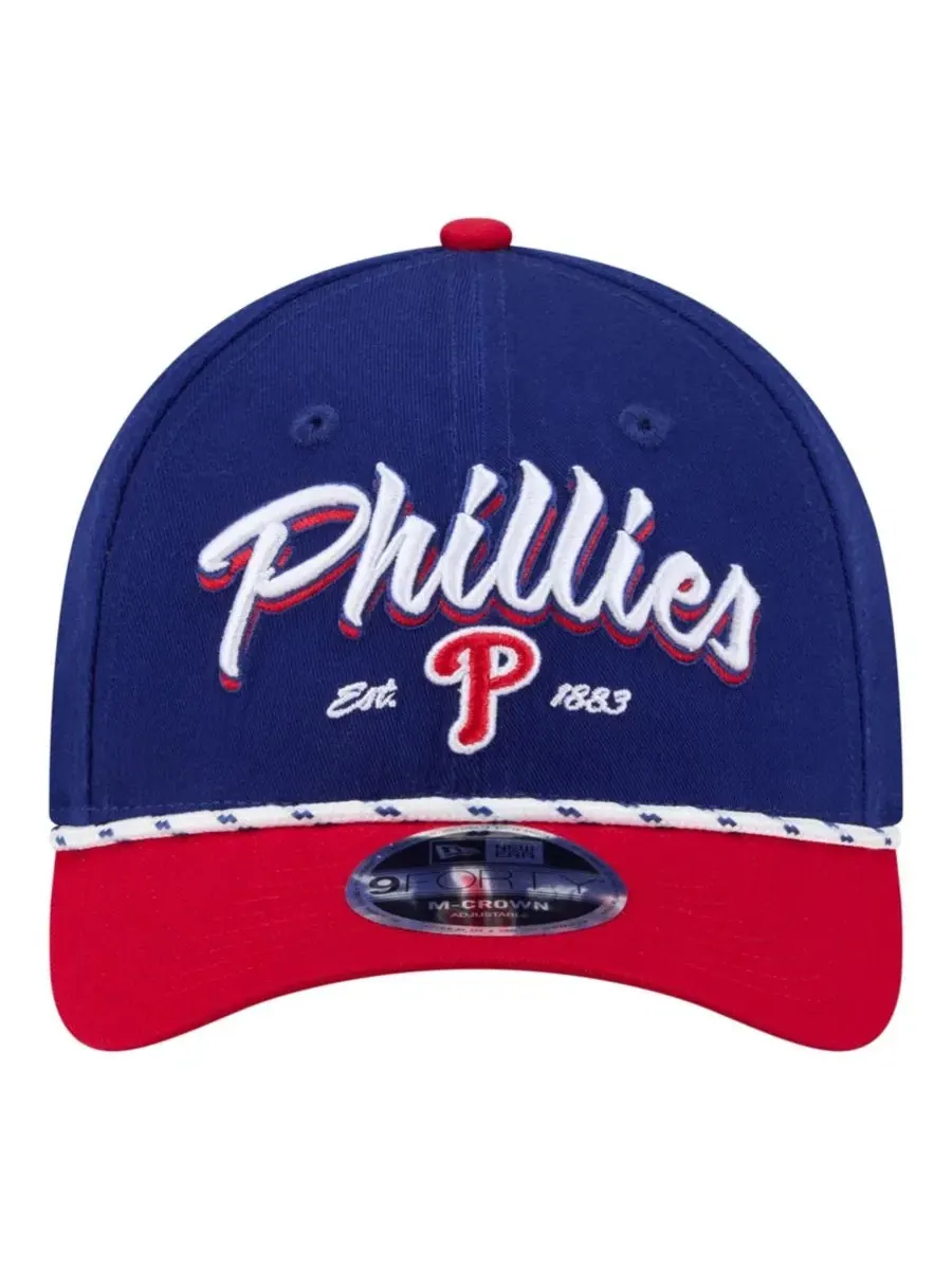 Кепка с вышивкой Philadelphia Phillies, модель Team Loyal 9FORTY M-Crown New Era — изображение 2 из 7, красный