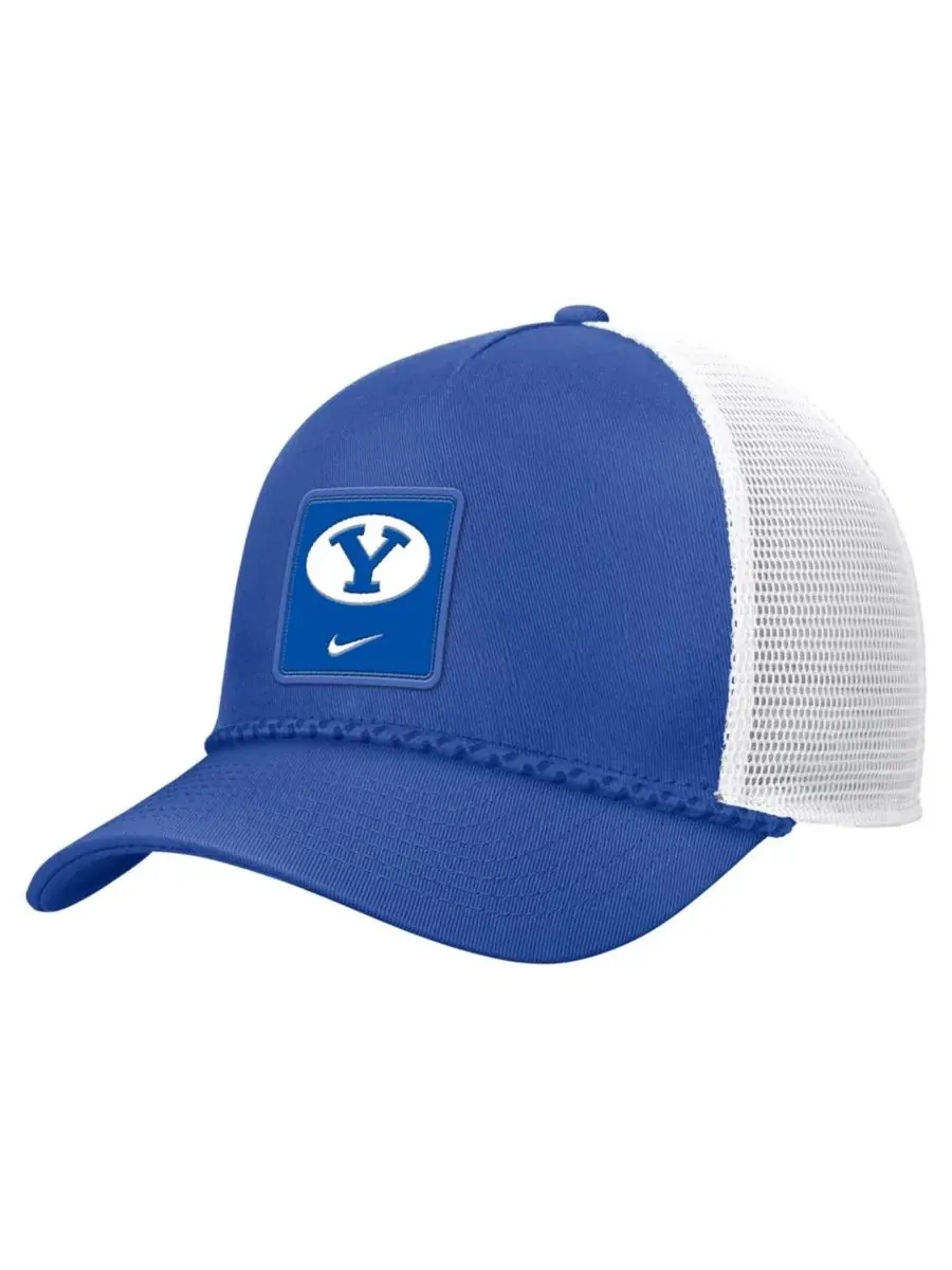 Бейсболка Nike BYU Cougars 2026 On-Field Rope Adjustable Trucker — изображение 2 из 3, королевский