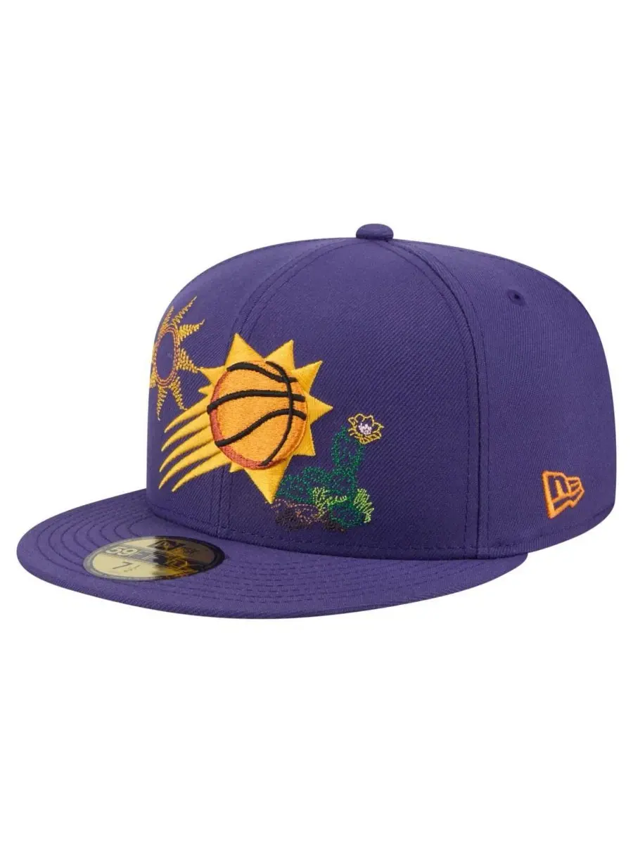 New Era Мужская фиолетовая кепка Phoenix Suns State Stitch 59FIFTY — изображение 1 из 4, фиолетовый